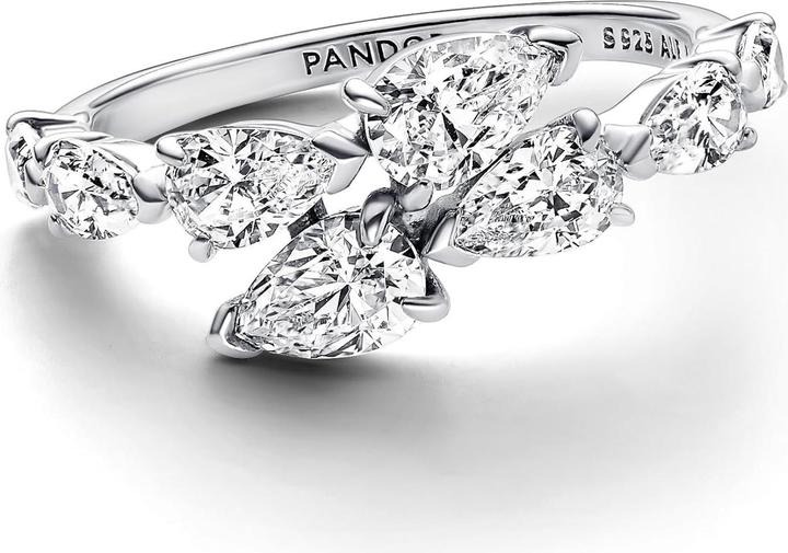 Actual product image Pandora Glittering Overlapping Band Ring (58, 925 Silver)