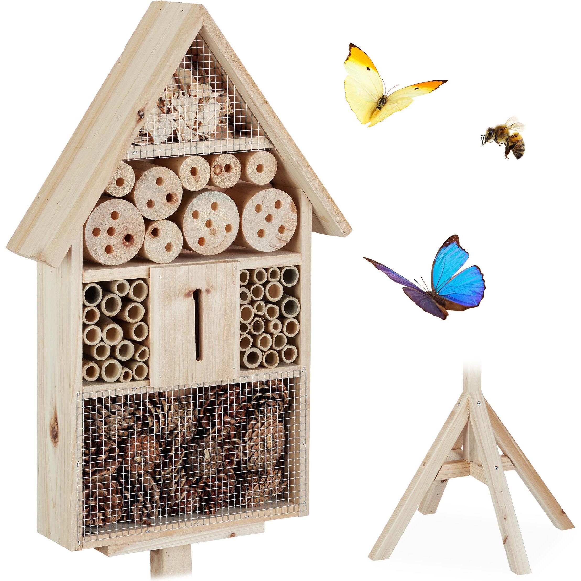 Relaxdays, Insektenhotel, Insektenhotel (Wildbienen, Marienkäfer, Florfliegen)