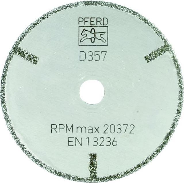 Actual product image Pferd Diamond cutting disc D1A1R 50x2,0x10,0mm D357 (coarse) with protective segment for GRP/CFRP