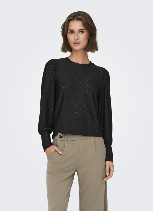 Produktbild JdY Locker geschnitten V-Ausschnitt Voluminöser Armschnitt T-Shirt Top (S)