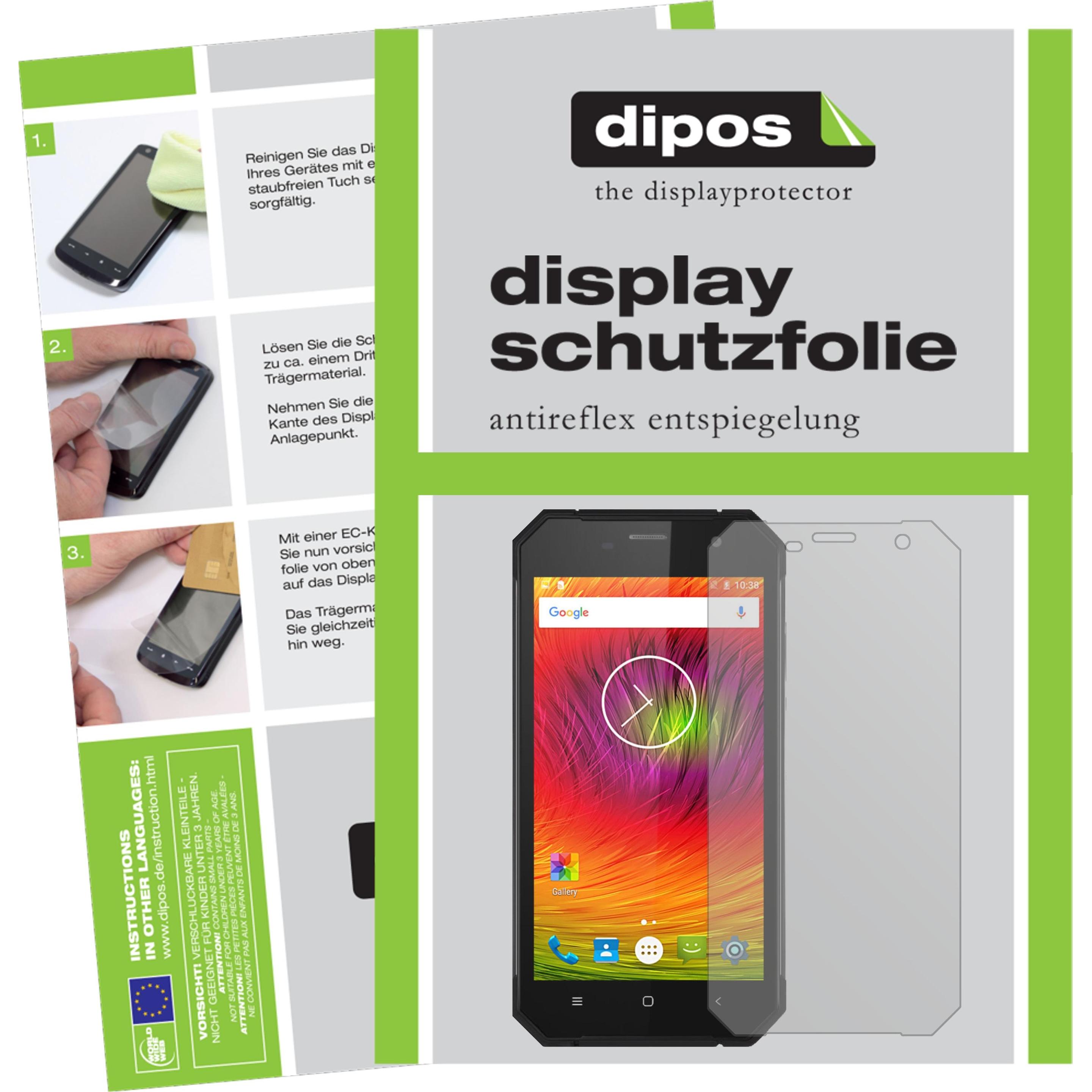 Dipos Displayschutzfolie Antireflex (2 Stück, Nomu M6), Smartphone Schutzfolie, Transparent
