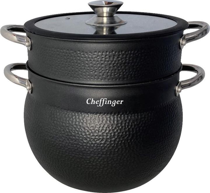 JTI Padella per couscous con vaporiera (24 cm, Pentola tajine, Acciaio inossidabile)