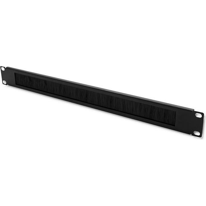 Qoltec Bürstenleiste für 19"-RACKs, 1HE, Accessori per armadio rack, Nero
