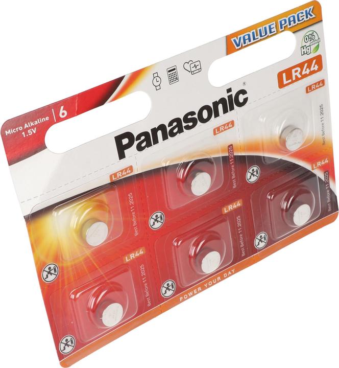 Image du produit Panasonic Micro-alcali LR44 (6 pcs, A76 / LR44 / AG13 / L1154 / LR1154 / 157)