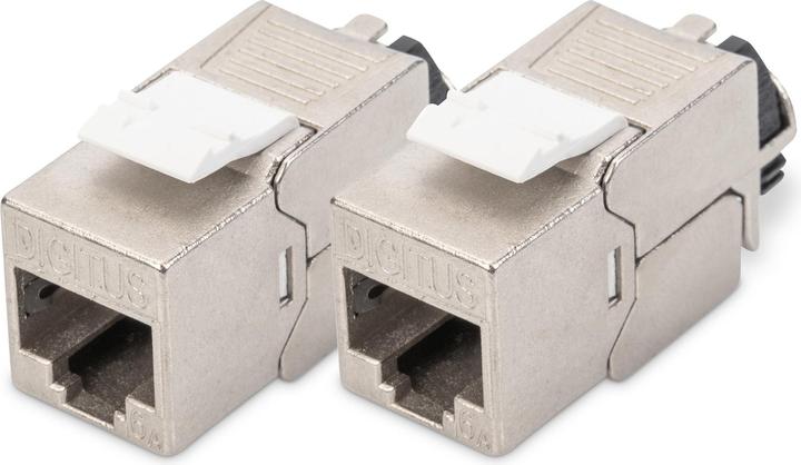 Produktbild Digitus CAT 6A Keystone Jack, geschirmt, 2 Stück werkzeugfreie Verbindung (Keystone Modul)