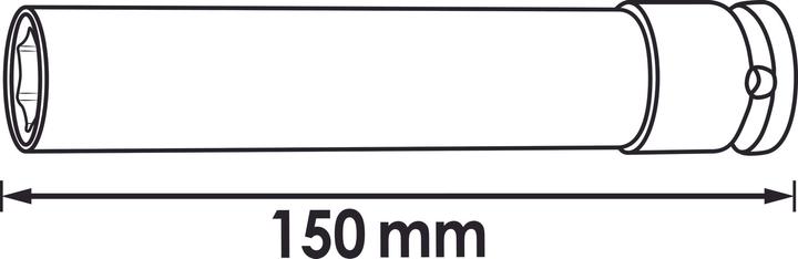 Produktbild Vigor Schlagschrauber Steckschlüsseleinsatz SW 19 ∙ 150 mm ∙ V5931 ∙ Vierkant12,5 mm (1/2 Zoll) ∙ A… (19 mm)