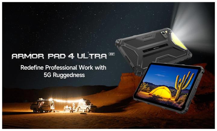 Produktbild Ulefone Armor Pad 4 Ultra 5G Tablet, 256GB, black (5G, 10.36", 256 GB, Schwarz)