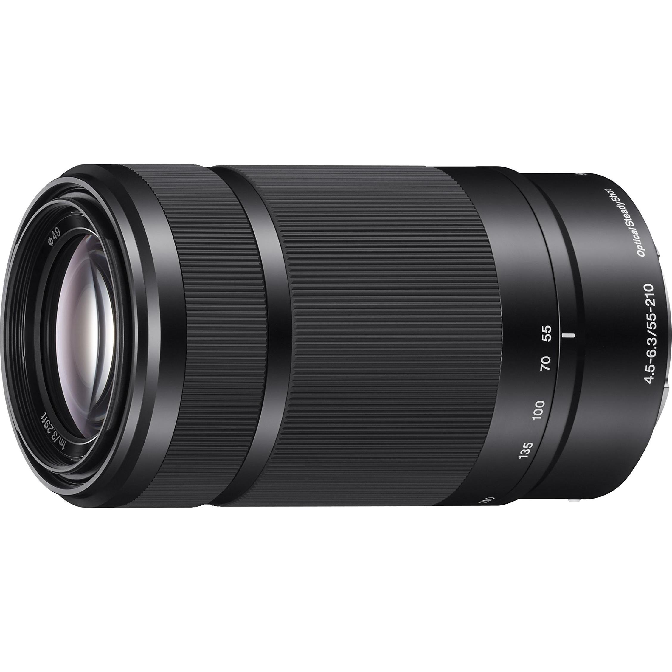Sony E 55-210mm f/4.5-6.3 OSS (Sony E, APS-C / DX), Objektiv, Schwarz