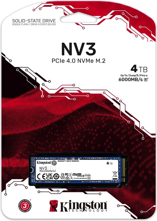 Produktbild Kingston NV3 (4000 GB, M.2 2280)