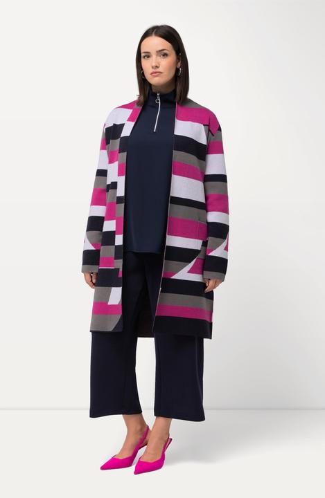Actual product image Ulla Popken Mixed Print Longline Cardigan (50, 52)