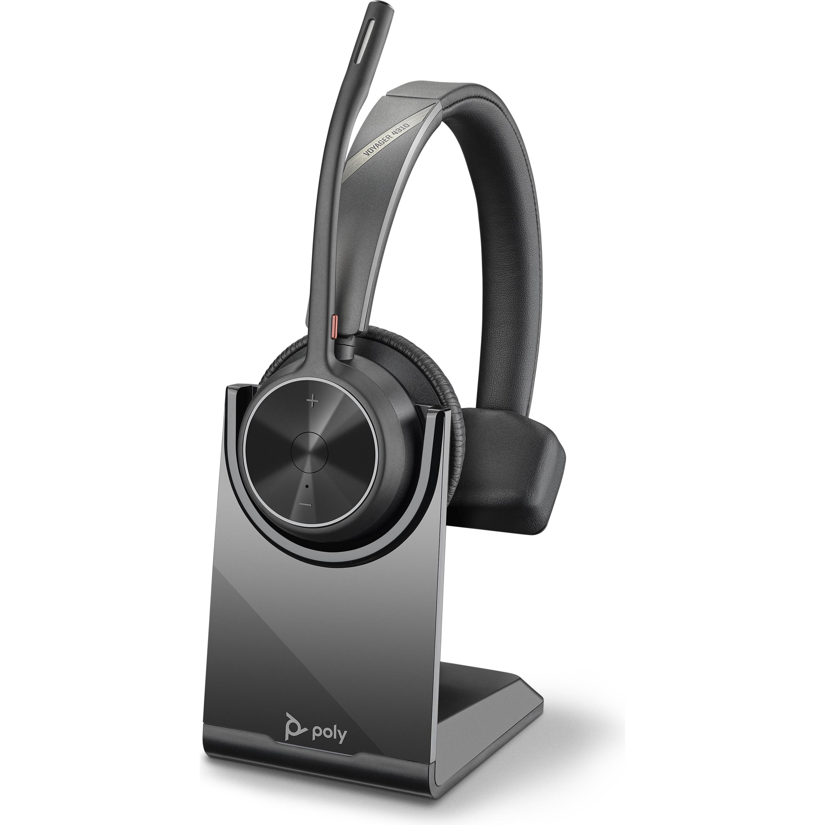 Poly Voyager 4310 UC (Kabellos, USB-A), Office Headset, Schwarz