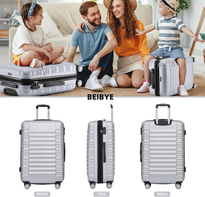 Immagine prodotto Beibye 2088 Zwillingsrollen Hartschalenkoffer, erweiterbar (75 l)