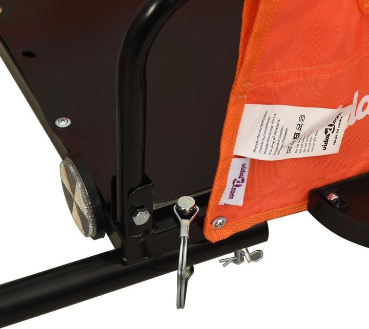 Immagine prodotto vidaXL Fahrradanhänger Orange Oxford-Gewebe und Eisen, Farbe