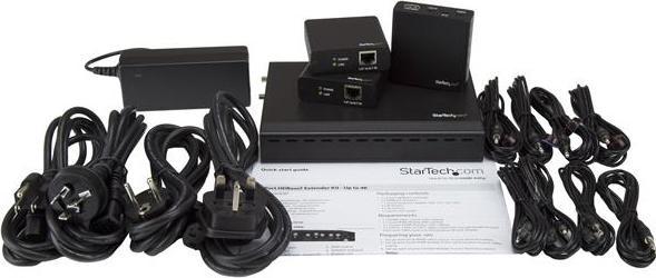 Productafbeelding StarTech 3-poorts HDBaseT Extender Kit met 3 ontvangers - 1x3 HDMI over CAT5 Splitter - tot 4K