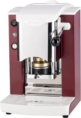 Faber Italia Faber Slot Inox ESE Pad Espressomaschine Weinrot Weiss Inox