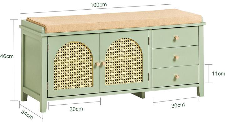 Produktbild SoBuy Moritz (100 x 34 x 45 cm)
