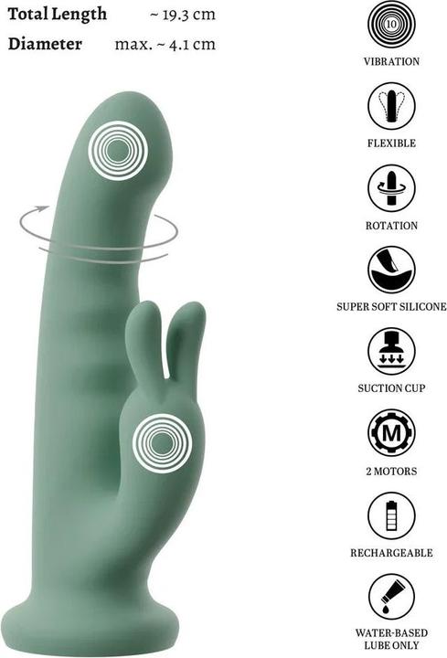Actual product image Beau Coeur LUVIO Soft Rotating Vibrator