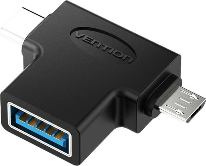 Actual product image Vention USB to USB-C and Micro USB OTG Adapter CDIB0 (USB, 2.66 cm)