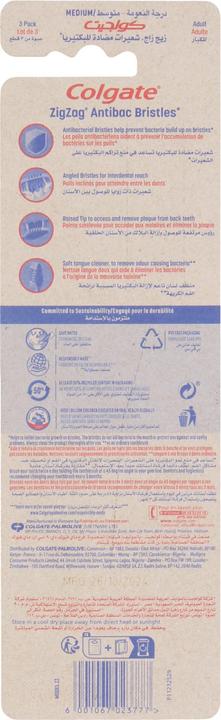 Actual product image Colgate Toothbrushes Zig-Zag 3 pieces medium (Medium, 3x)
