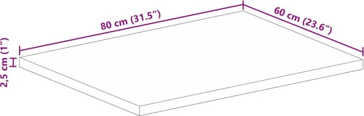 Produktbild VidaXL Kineta (80 x 60 x 2.5 cm)