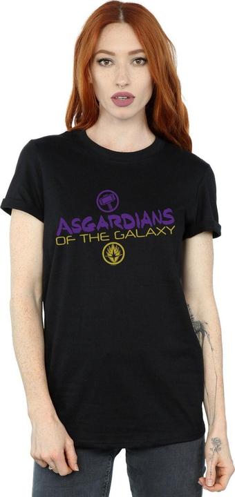 Actual product image Womens/Ladies Avengers Endgame Asgardians Of The Galaxy Cotton Boyfriend T-Shirt (XL)