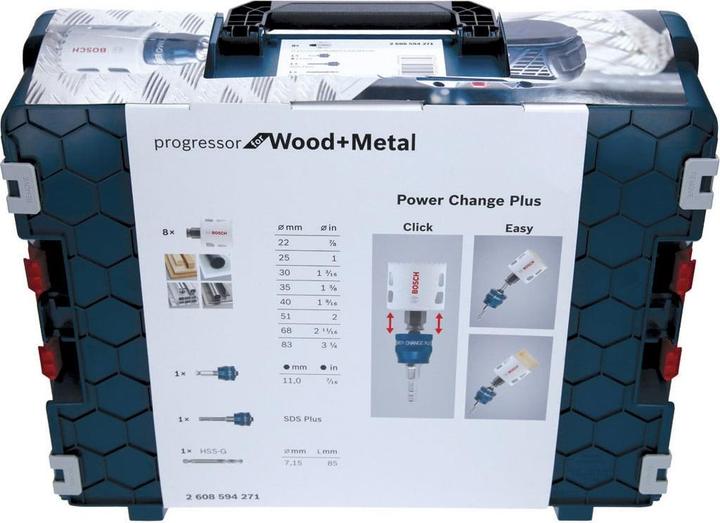 Image du produit Bosch Professional Zubehör Kit d'électricien de 11 pièces, 1 scie cloche Progressor for Wood&Metal (83 mm, 51 mm, 22 mm, 68 mm, 35 mm, 30 mm, 40 mm, 25 mm)