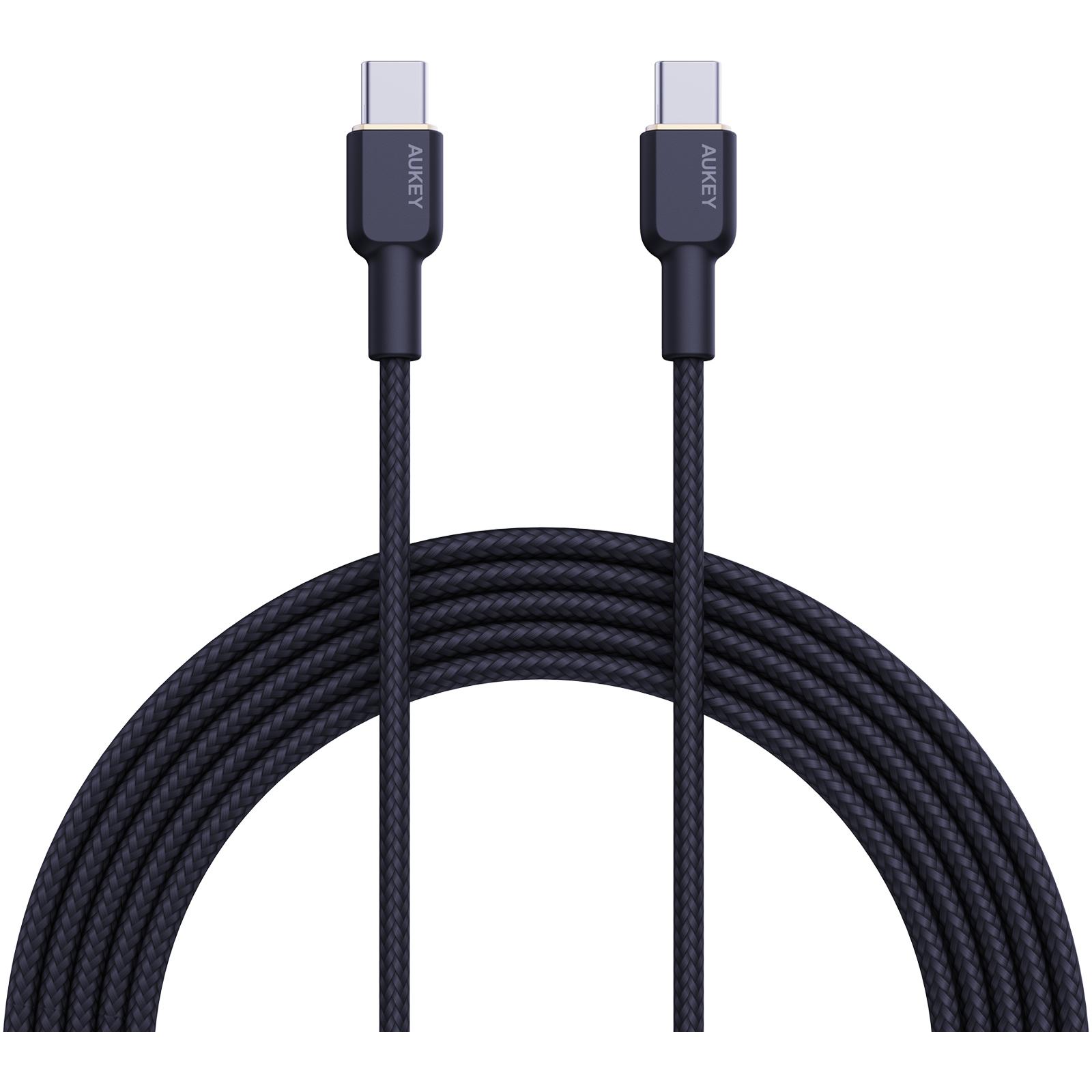 Aukey USB-C - Cavo USB-C, PD 60W, 1,8 m (1.80 m, USB 2.0, 60 W), Cavo USB