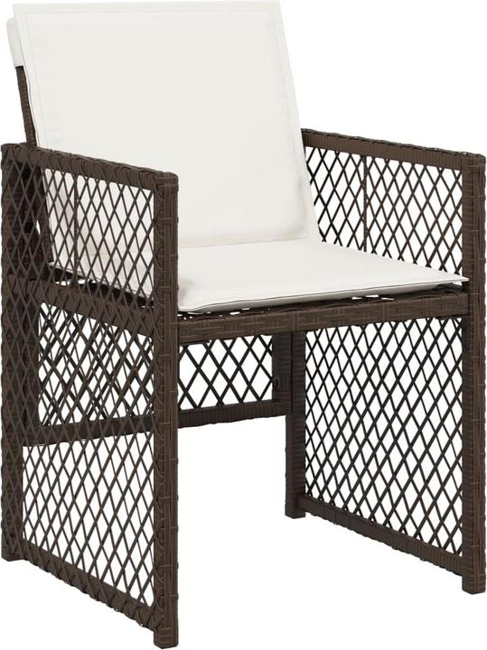 Immagine prodotto VidaXL Mobili da giardino set da pranzo set da giardino gruppo di sedute 13 pezzi in poly rattan marrone (106 cm)