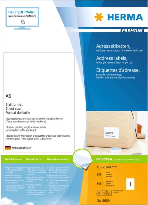 Actual product image HERMA Shipping labels A6