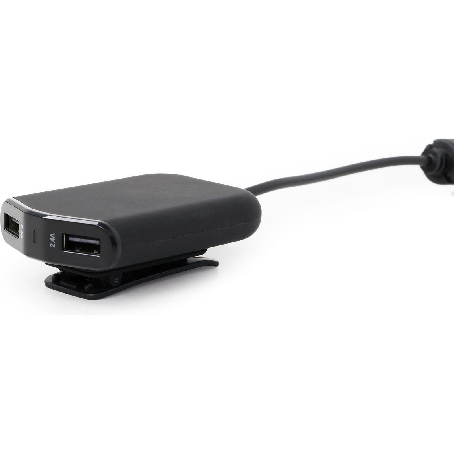 Thumbnail - Gembird Kfz-Ladegerät 4 Anschlüsse vorne/hinten, Auto Adapter, Schwarz