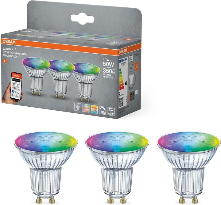 Produktbild Osram Smart+ Matter Spot (GU10, 350 lm, 3x)