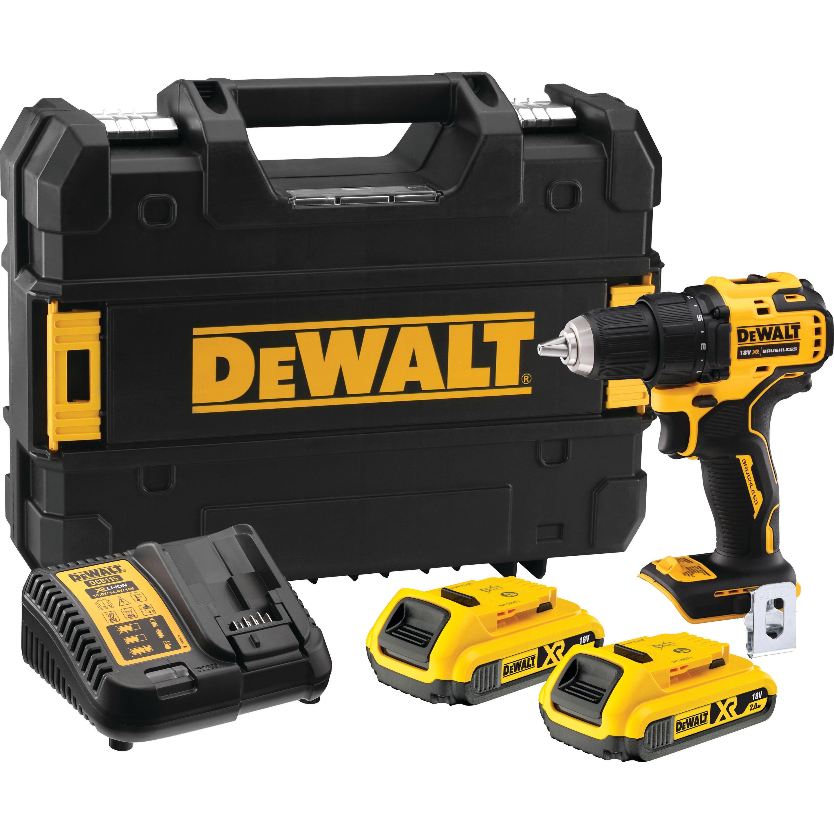DeWalt, Bohrmaschine + Akkuschrauber, DCD708D2TQW (Akkubetrieb)