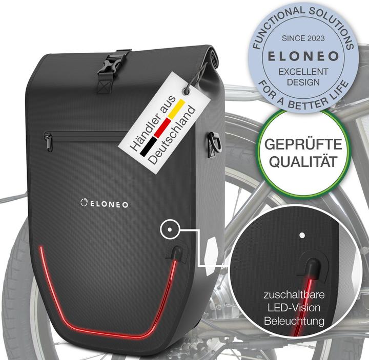 Produktbild Eloneo Fahrradtasche für Laptop (28 l, Gepäckträgertasche)