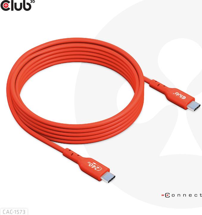 Actual product image Club 3D Club3D Cable USB 2 Type C PD / St/St (2 m, USB 2.0, 240 W)