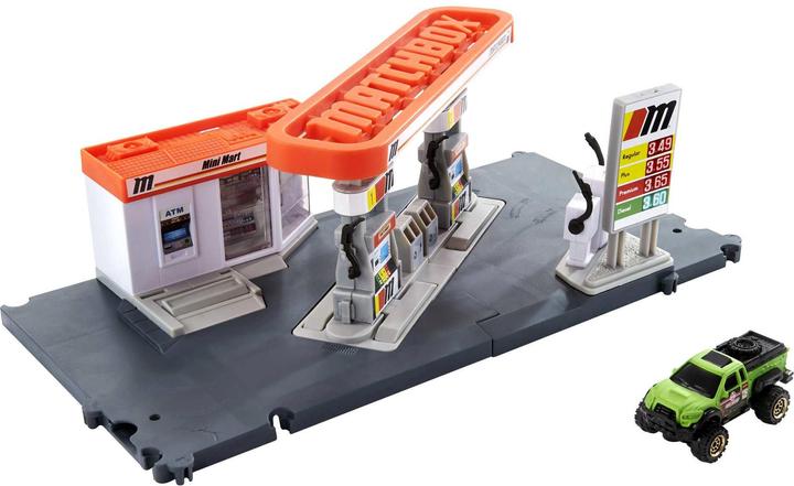 Matchbox Playset Station Essence - Circuit / Petite Voiture - Dès 3 ans