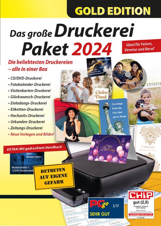 Produktbild Das grosse Druckerei Paket Gold Edition Download Code (1 User, 1 Geräte/User, unbegrenzt)