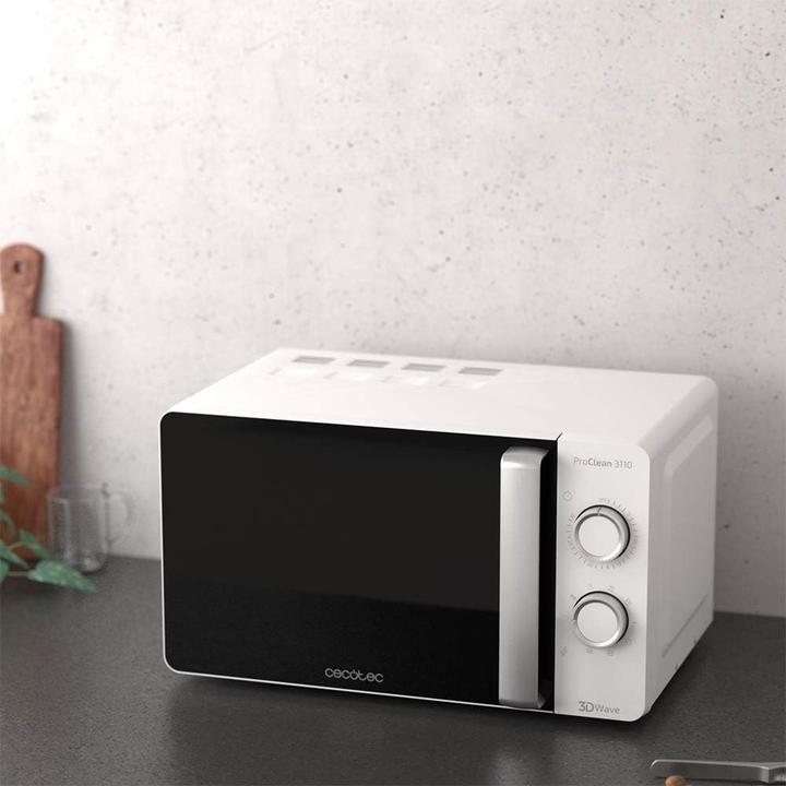 Produktbild Cecotec 01523 Mikrowellenherd Flache Oberfläche Kombi-Mikrowelle 20 L 700 W Schwarz, Weiss (20 l)