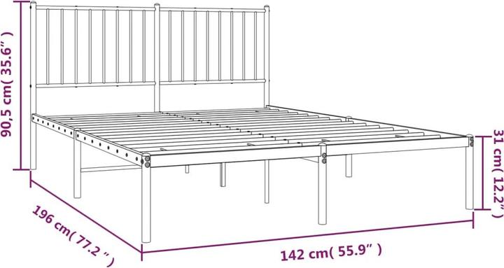 Image du produit vidaXL Bettgestell (135 x 190 cm)