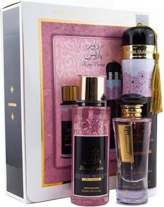 Actual product image Lattafa Gift Set Rose Paris Night (Perfume set)