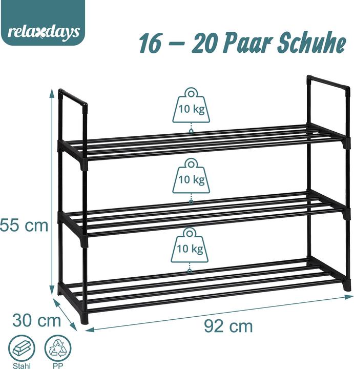 Productafbeelding Relaxdays Schuhregal (92 x 30 x 55 cm)
