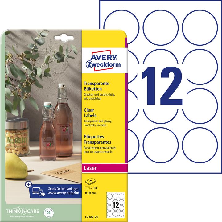 Productafbeelding Avery Transparante etiketten