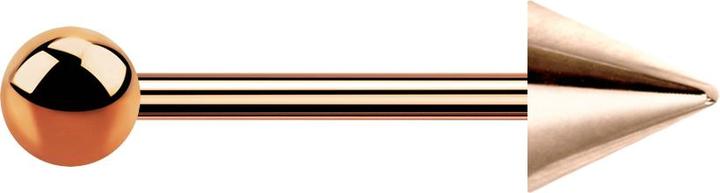 Actual product image Star Piercing Micro barbell rose gold with ball and cone (without brass, Surgical steel 316L)
