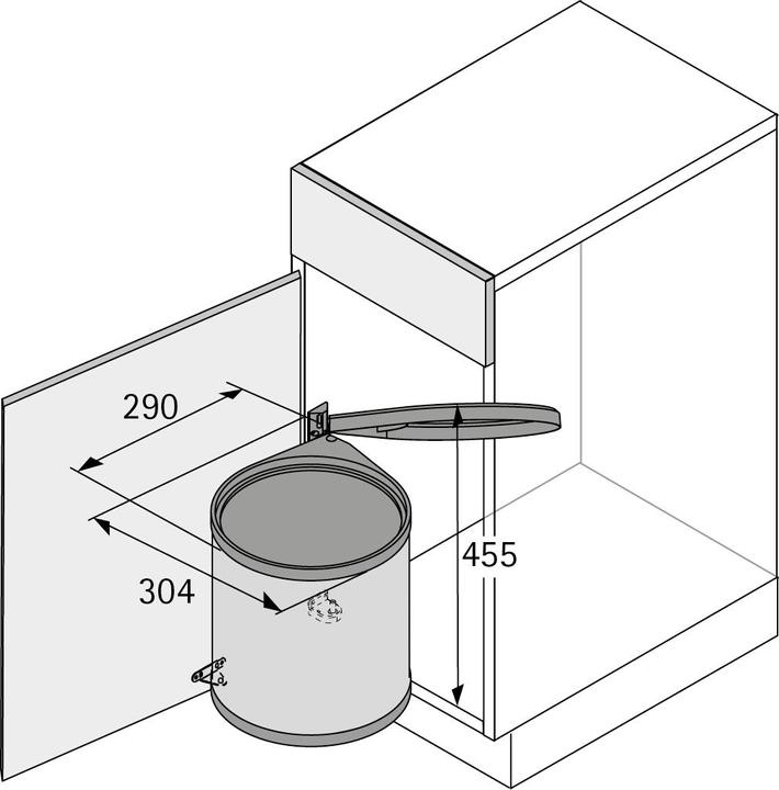 Produktbild Hettich Abfallsystem Bin.it Classic (15 l)