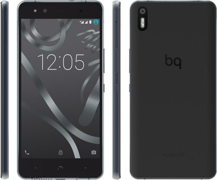 BQ Aquaris X5 (16 Go, Anthracite, 5", Double SIM hybride, 13 Mpx, 4G)