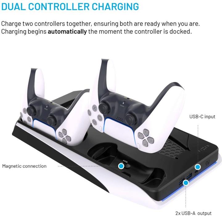 Actual product image Fixed Multifunctional Station for PS5, black and white (PS5)