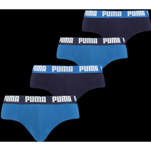 Puma, Herren, Unterhosen, Everyday Brief, Blau, (L, 4er Pack)