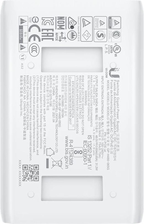 Actual product image Ubiquiti U-POE-AT (802.3at (PoE+), 30 W)