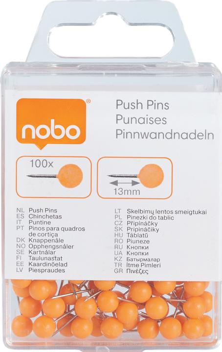 Produktbild Nobo Reissnägel Orange (100 Stück, 20 mm)