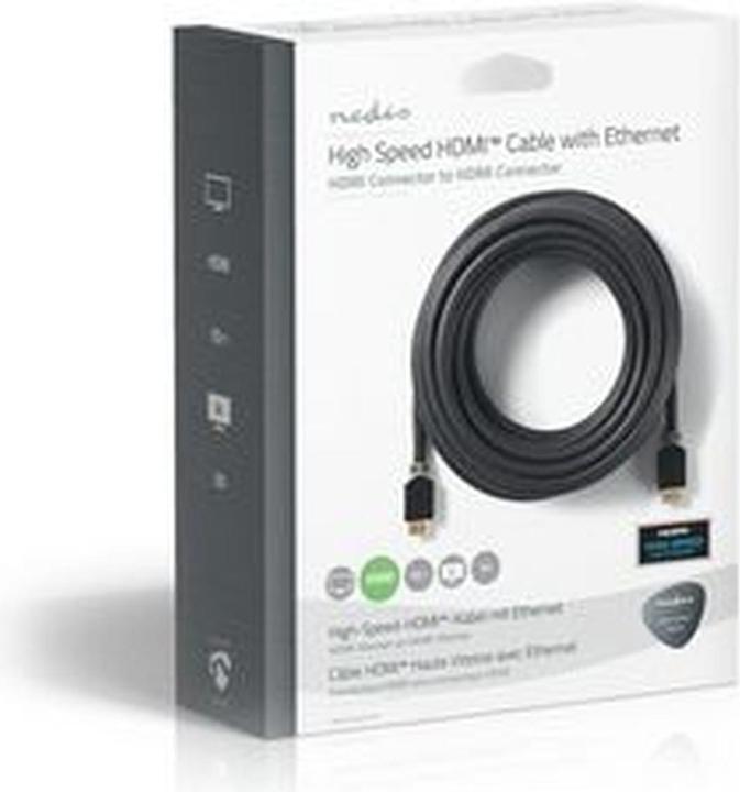 Produktbild Nedis CVBW34000AT100. Kabellänge: 10 m, Anschluss 1: HDMI Typ A (Standard), Steckverbinder 1 Geschlecht: M (10 m)