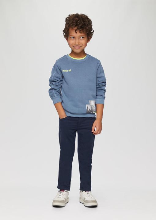 Produktbild s.Oliver Sweatshirt Sweatshirt mit Garment Dye und Frontprint (98)
